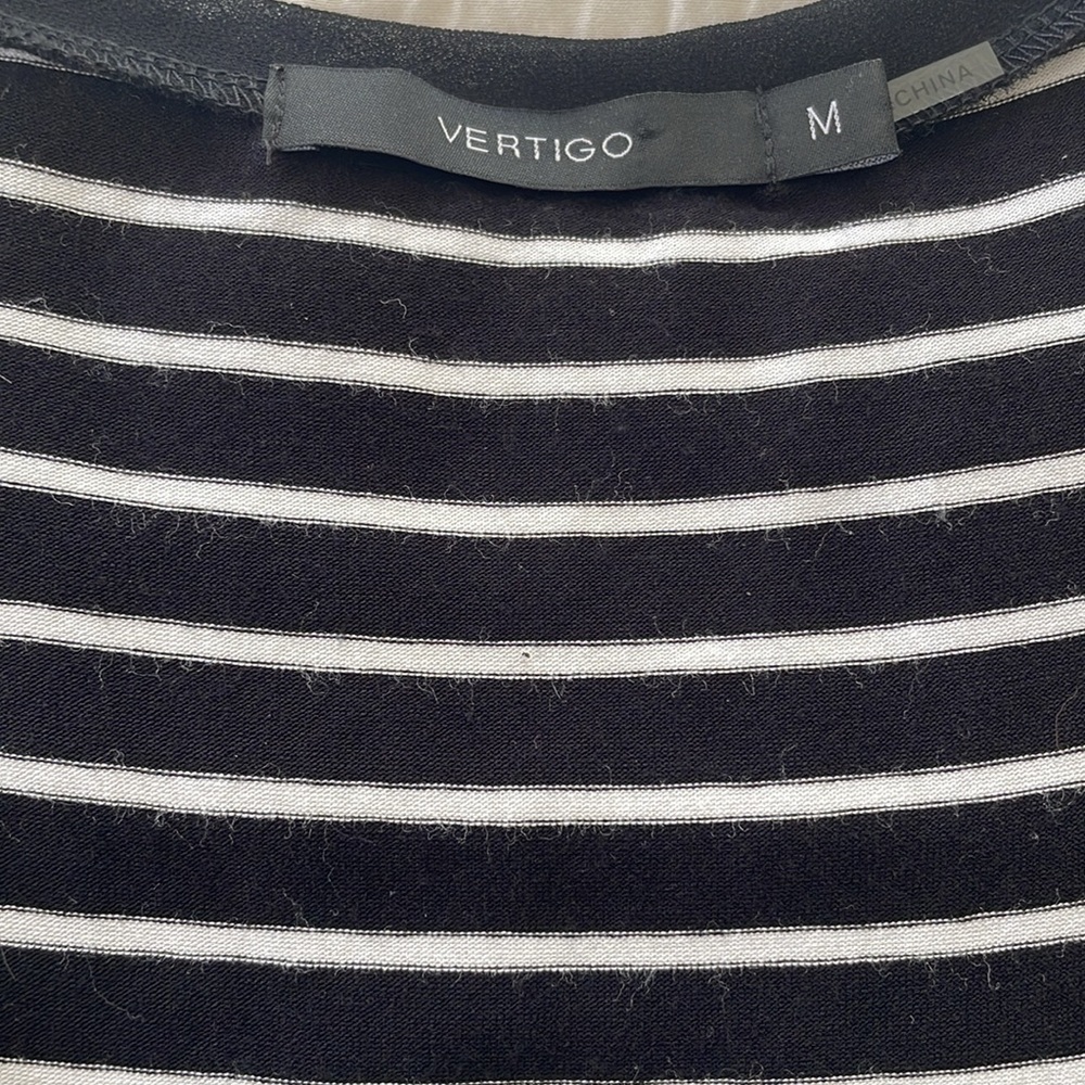 VERTIGO BLK/WH TANK TOP - Picture 3 of 10
